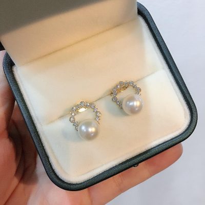 bông tai ngọc trai cho mẹ kết hợp đá quý